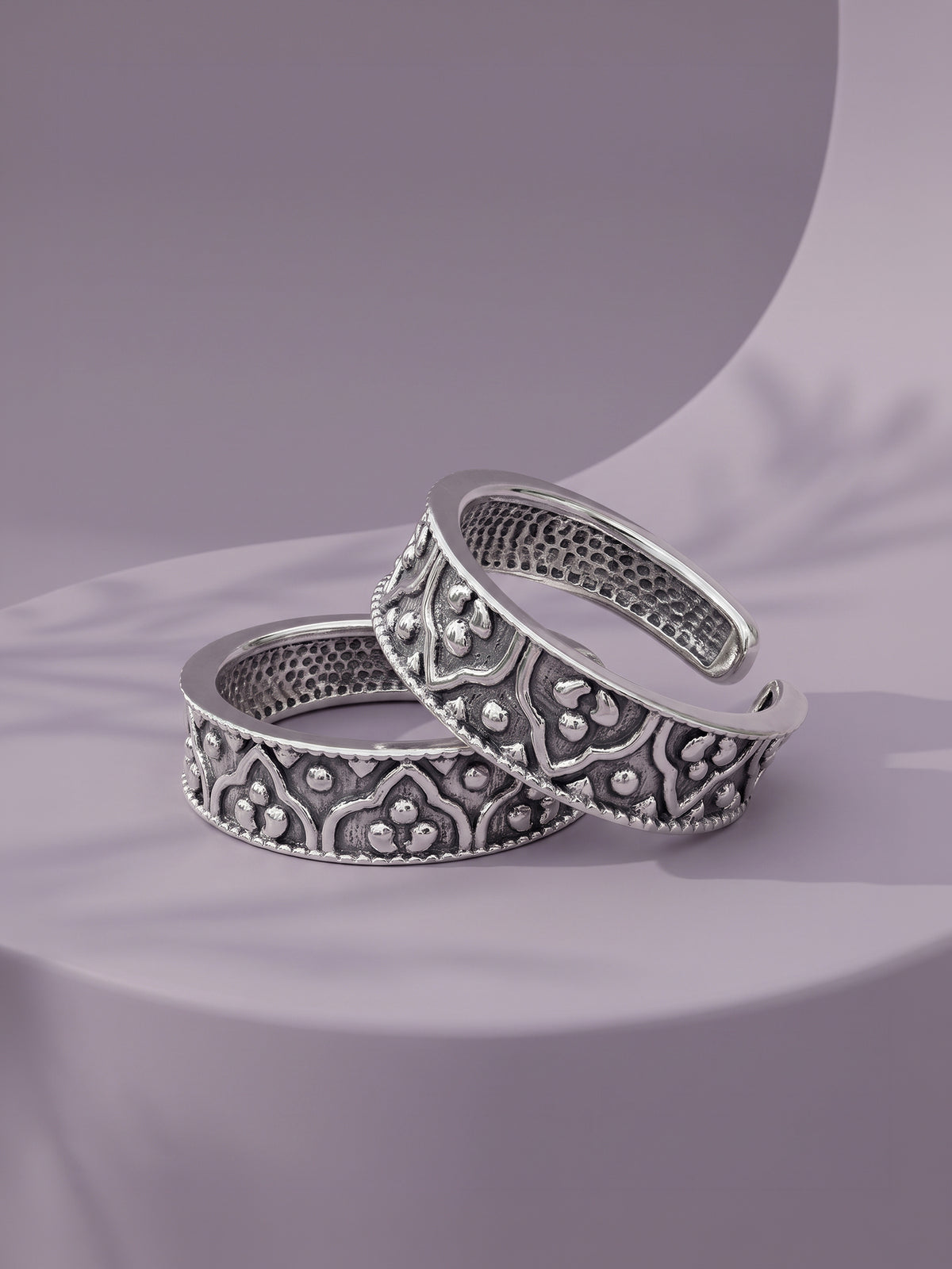 Oxidised Silver Bhumika Toe Rings