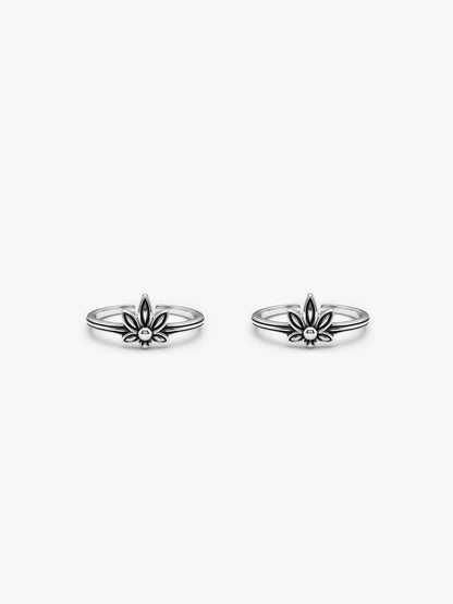 Oxidised Silver Bhavika Toe Rings
