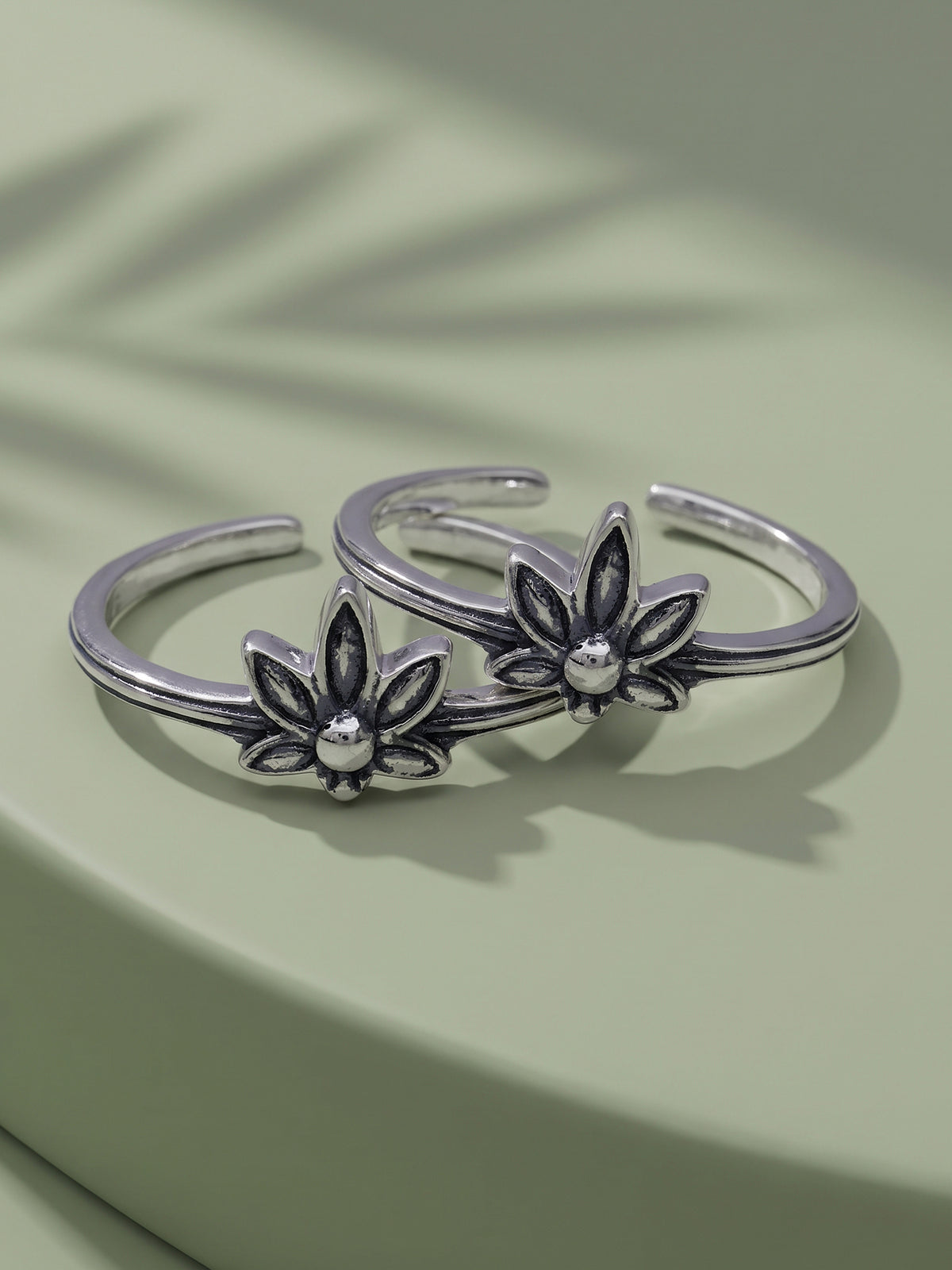 Oxidised Silver Bhavika Toe Rings