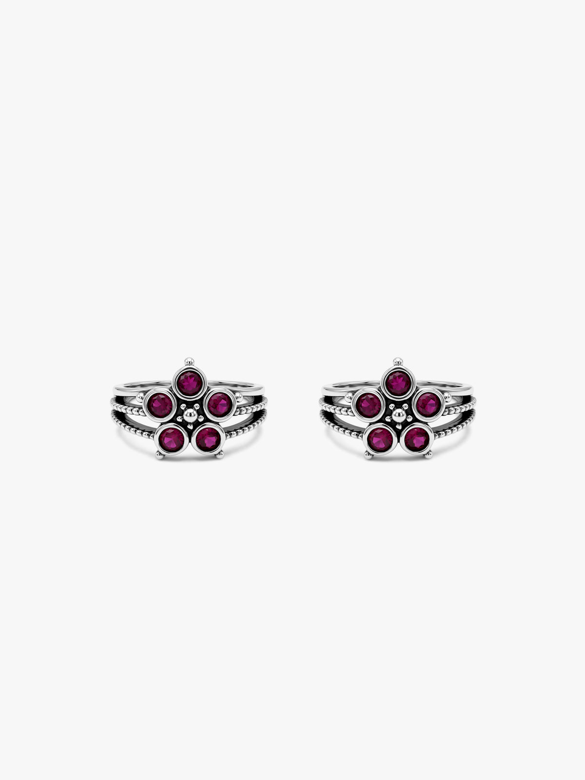 Oxidised Silver Kaumudi Toe Rings