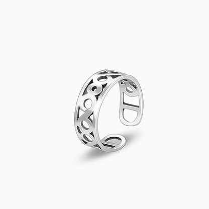 Silver Infinity Twist Toe Rings
