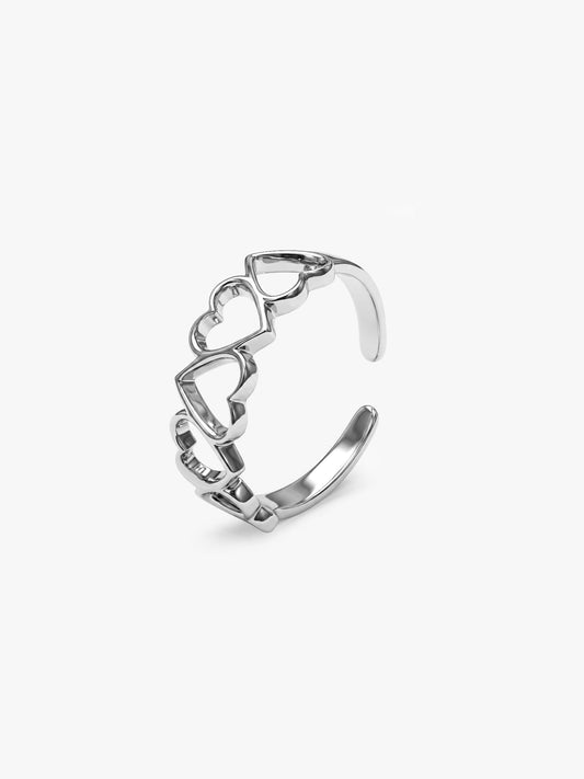 Silver Love's Embrace Toe Rings
