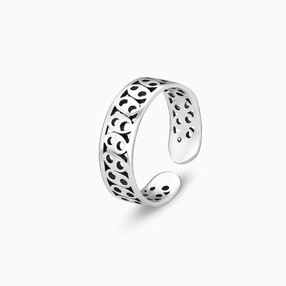 Silver Dotted Detail Toe Rings