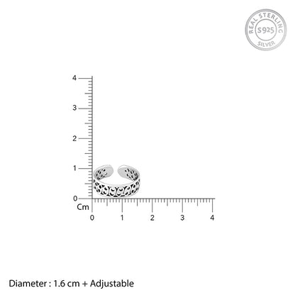 Silver Dotted Detail Toe Rings