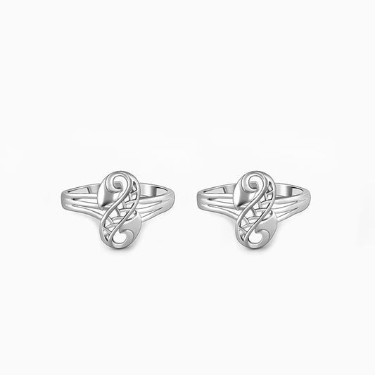 Silver Swaya Toe Rings