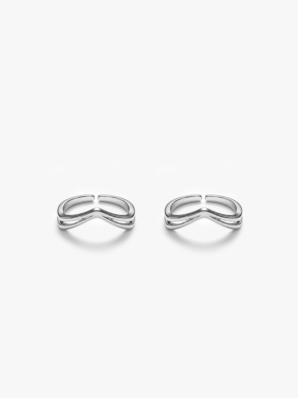 Silver Vintage Love Toe Rings