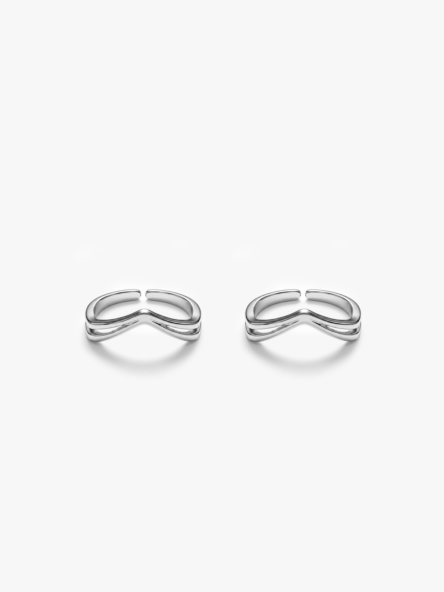 Silver Vintage Love Toe Rings
