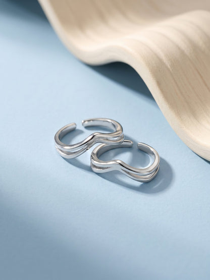 Silver Vintage Love Toe Rings