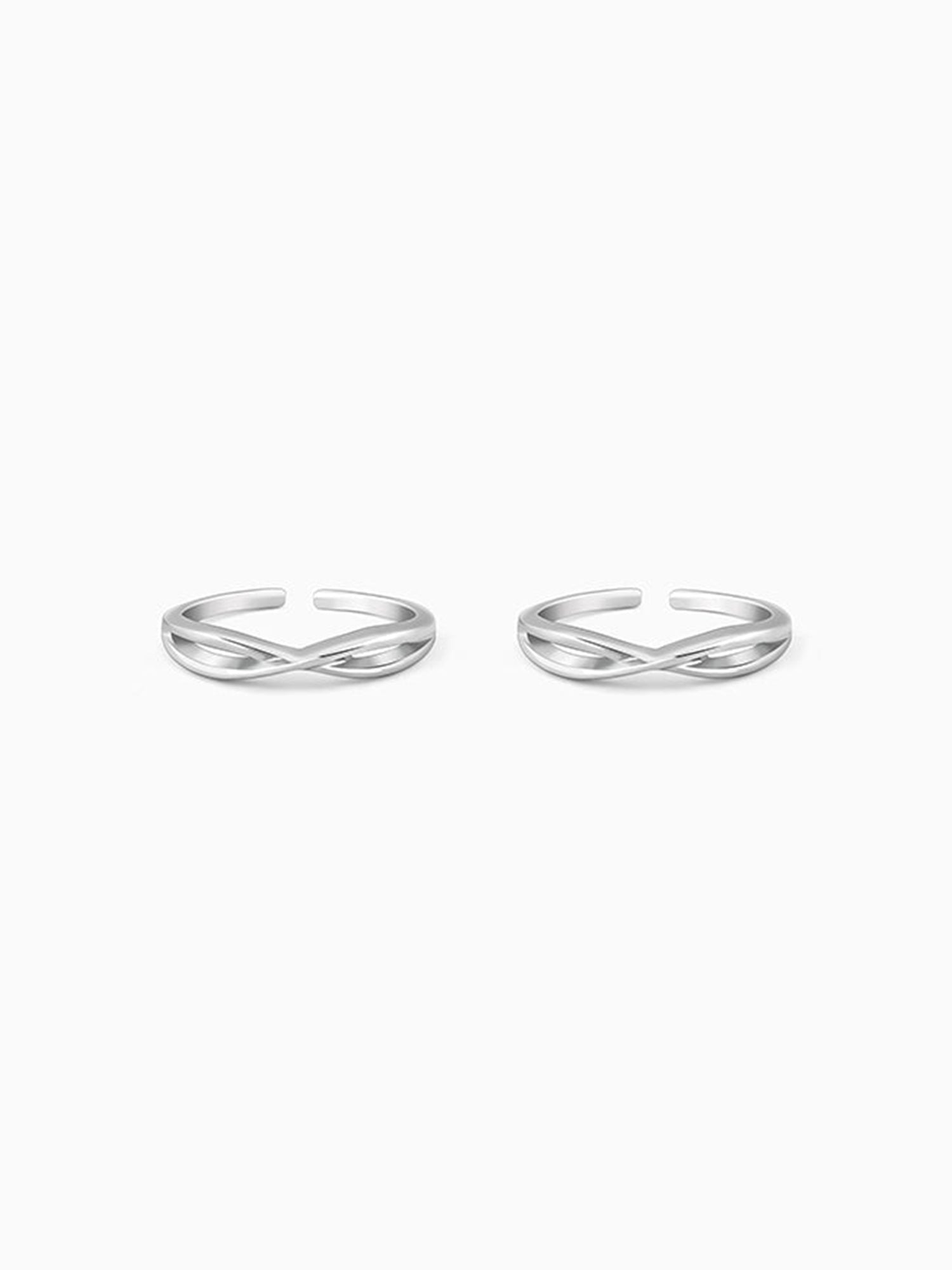 Silver Twist Toe Rings