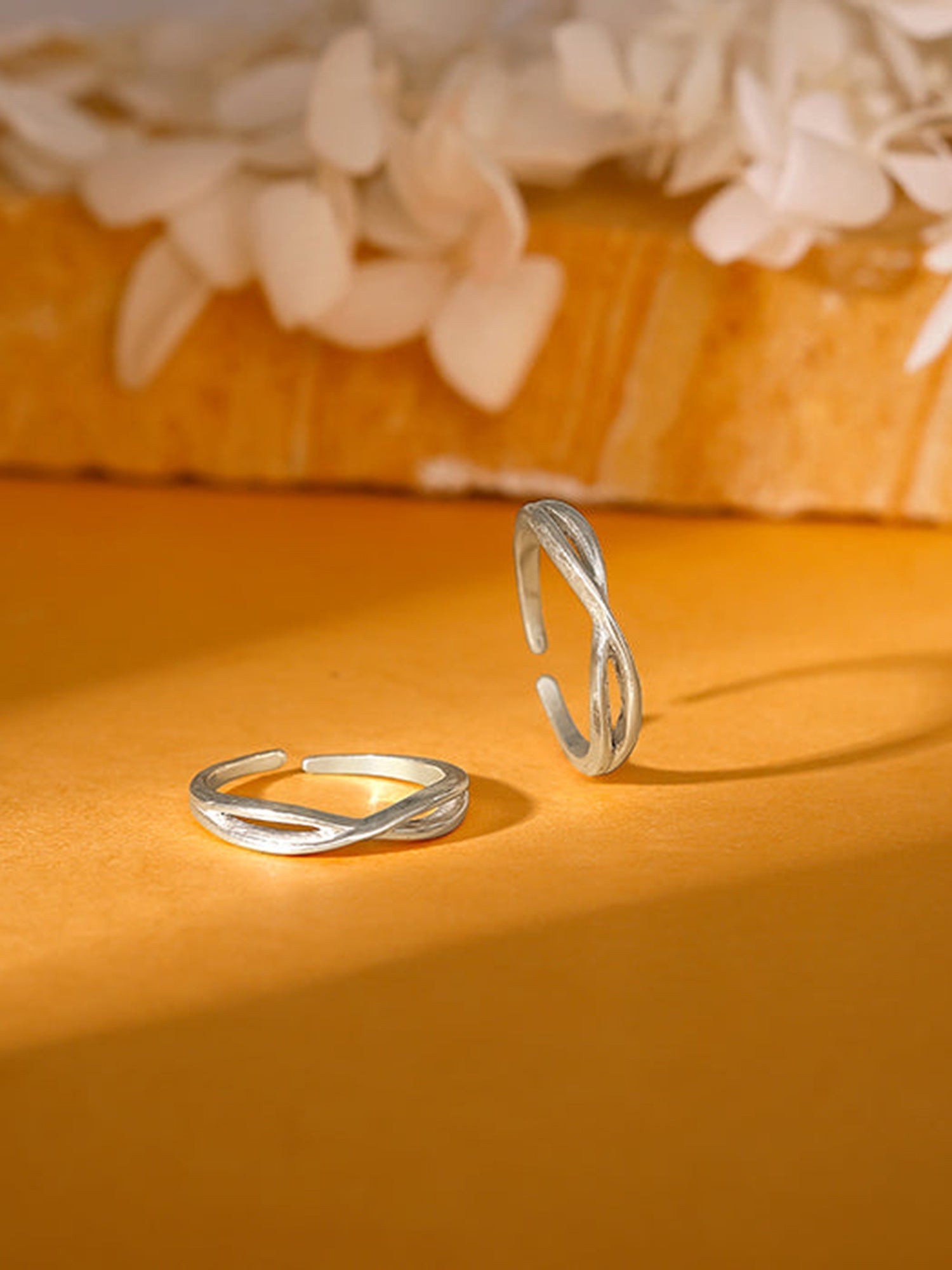 Silver Twist Toe Rings