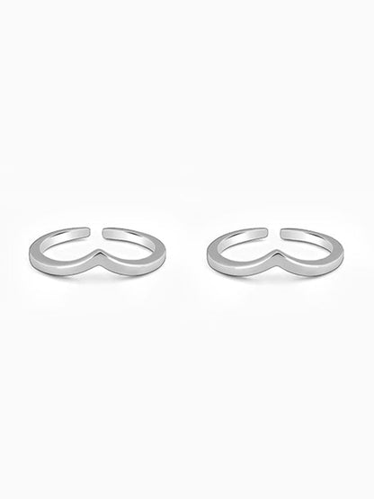 Silver Ethereal Charm Toe Rings