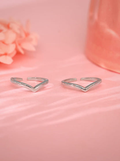 Silver Ethereal Charm Toe Rings