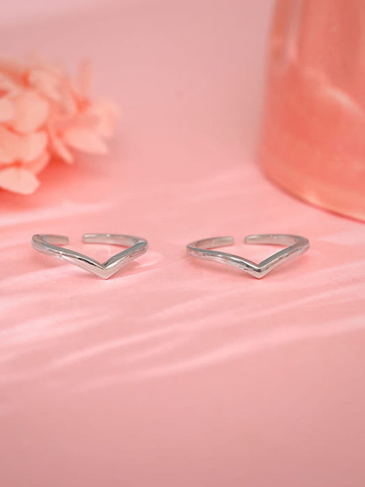 Silver Ethereal Charm Toe Rings