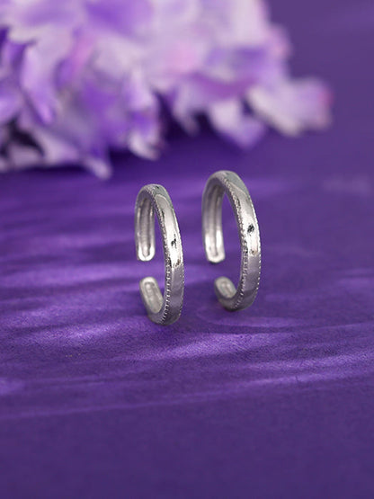 Silver Love Yourself Toe Rings