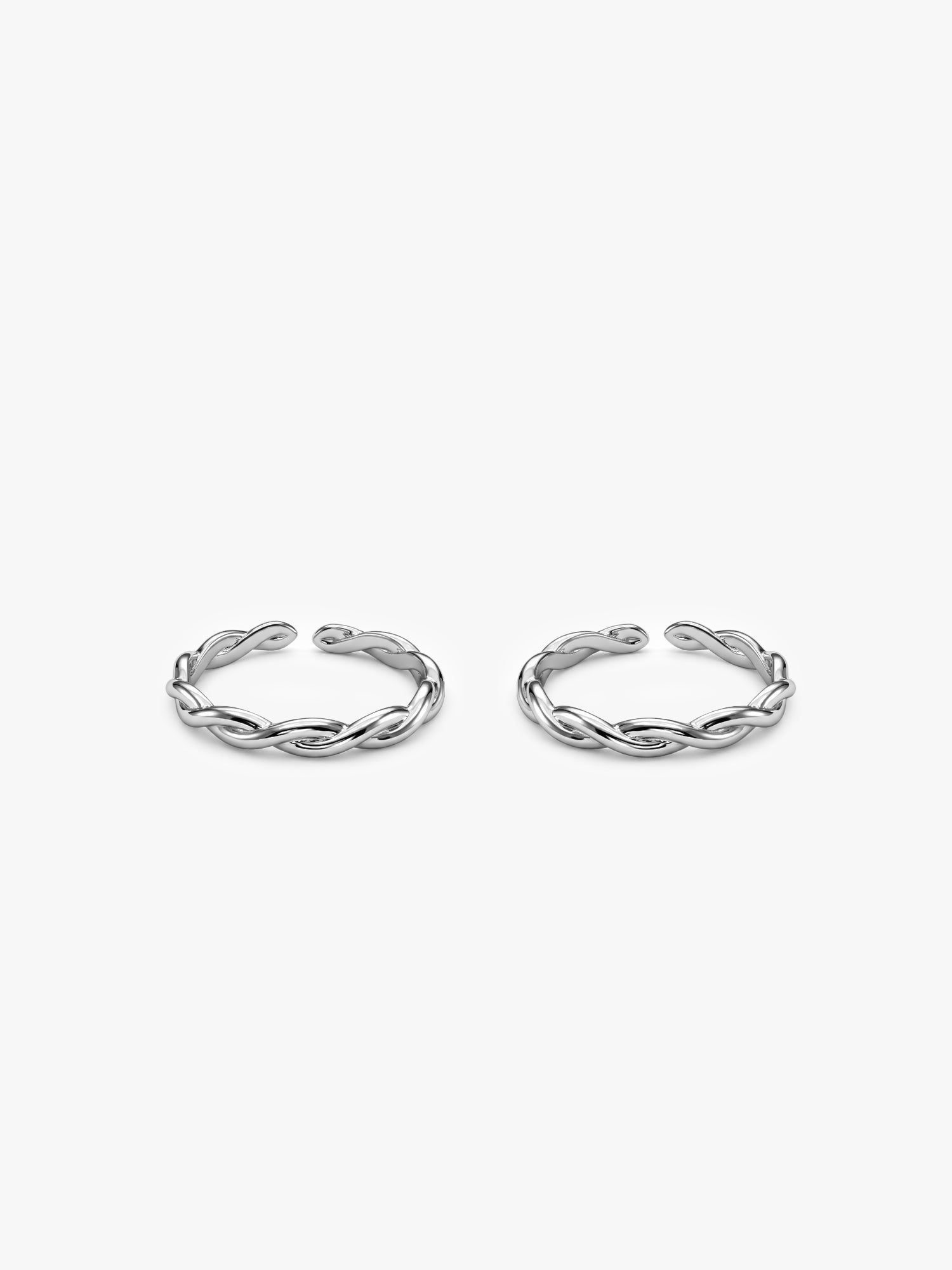 Silver Swirl Toe Rings