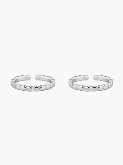 Silver Beauty of Elegance Toe Rings