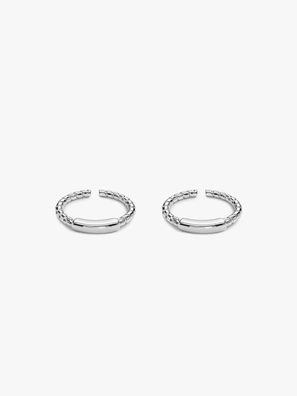 Silver Classic Shine Toe Rings