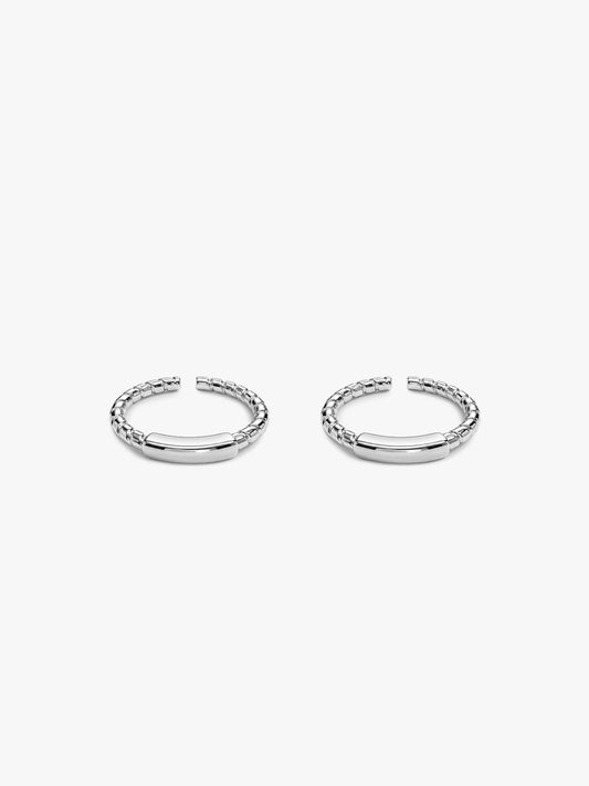 Silver Classic Shine Toe Rings