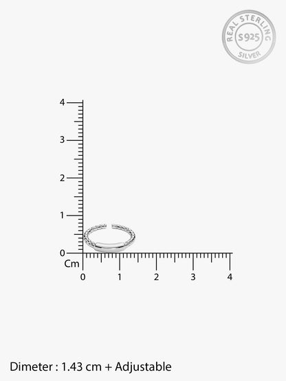 Silver Classic Shine Toe Rings