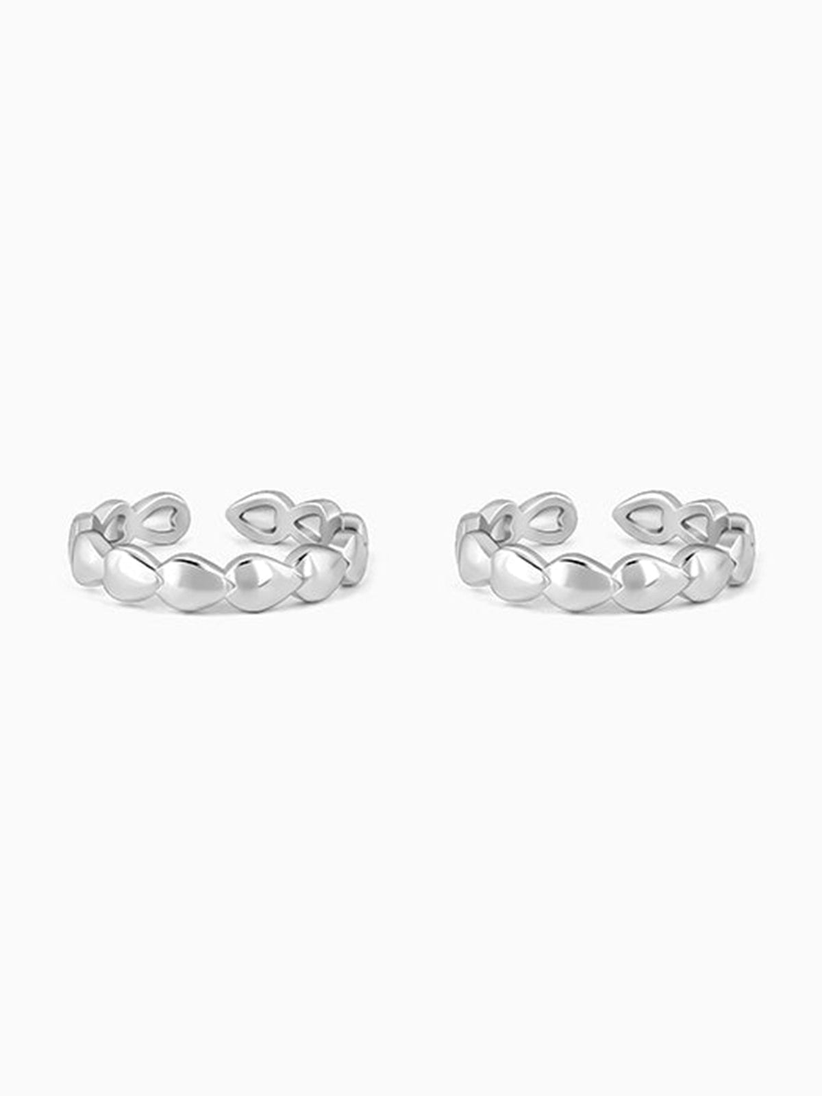 Silver Heart Toe Rings