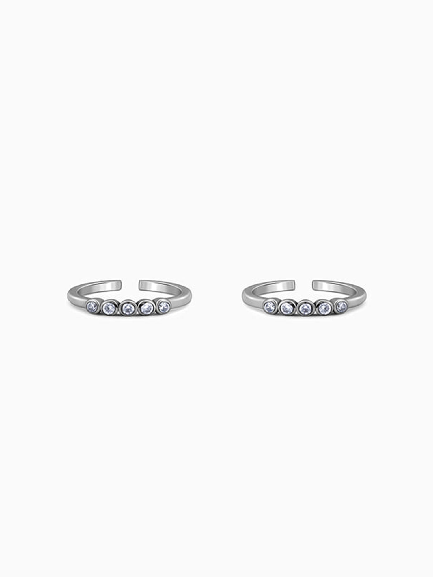 Oxidised Silver Nithyam Toe Rings