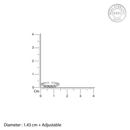 Oxidised Silver Nithyam Toe Rings