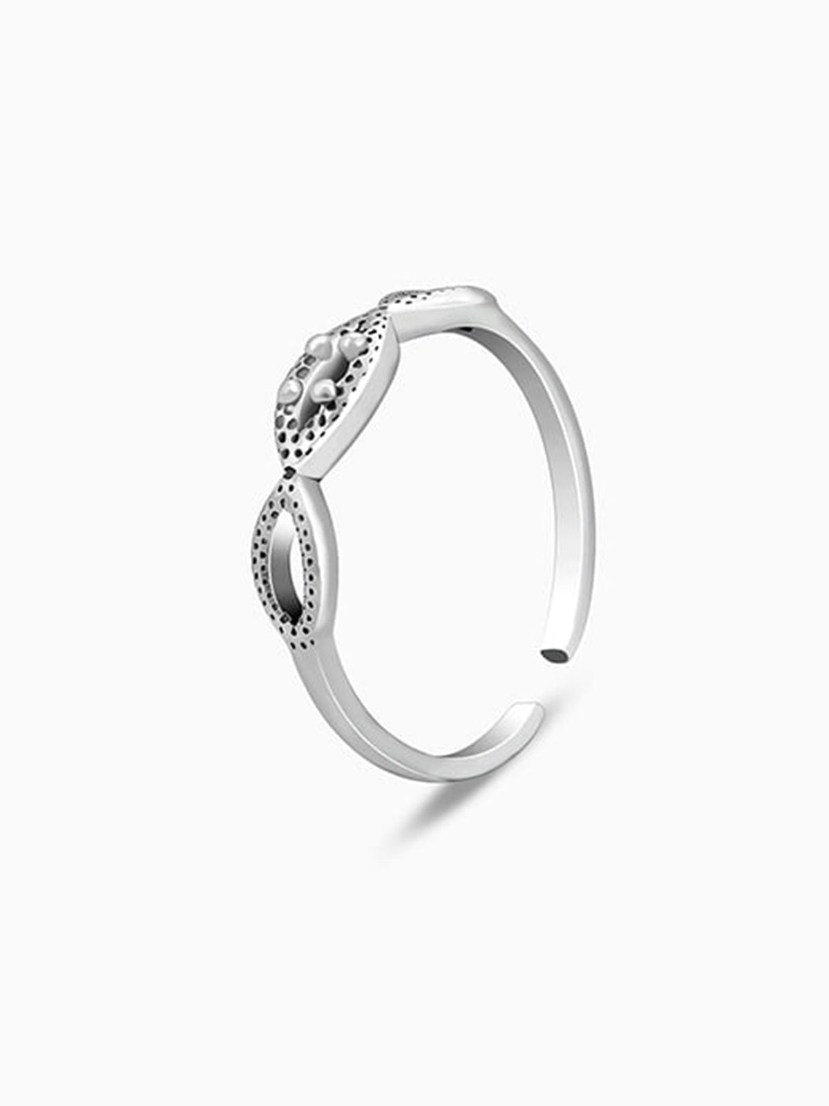 Oxidised Silver Gurbani Toe Rings