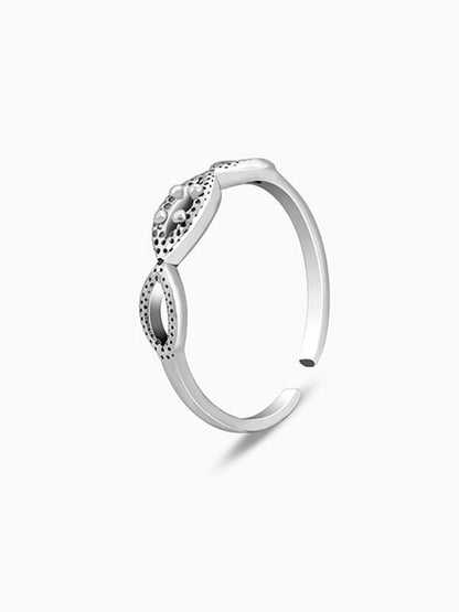 Oxidised Silver Gurbani Toe Rings
