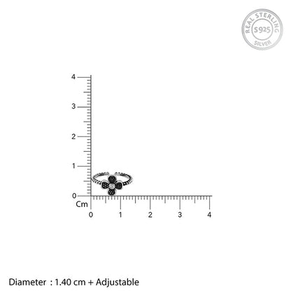 Oxidised Silver Kritika Toe Rings