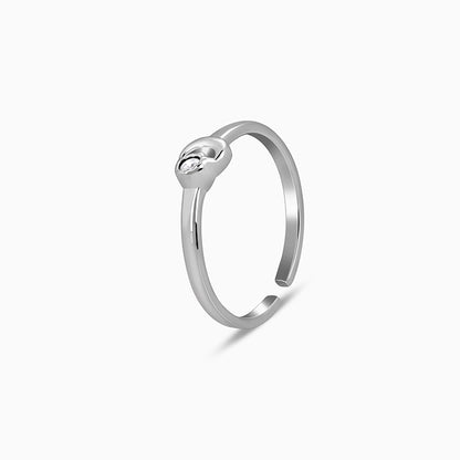 Silver Crescent Moon Toe Rings