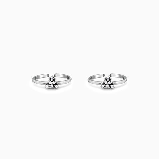 Oxidised Silver Mayuri Toe Rings