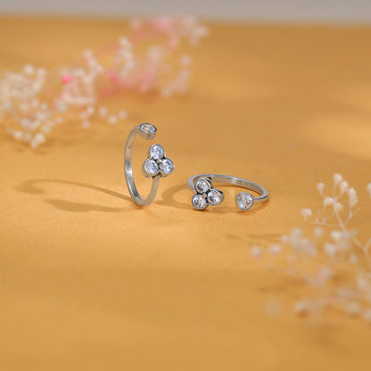 Oxidised Silver Anmol Toe Rings