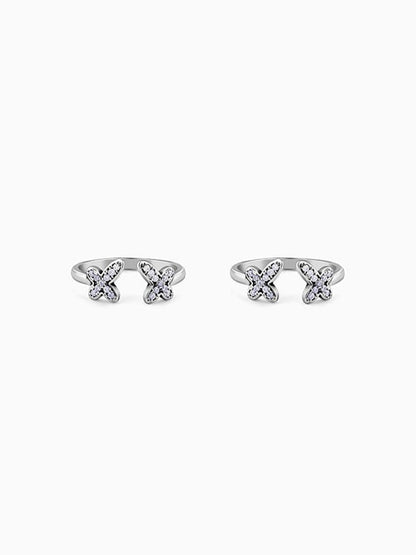 Oxidised Silver Titli Toe Rings