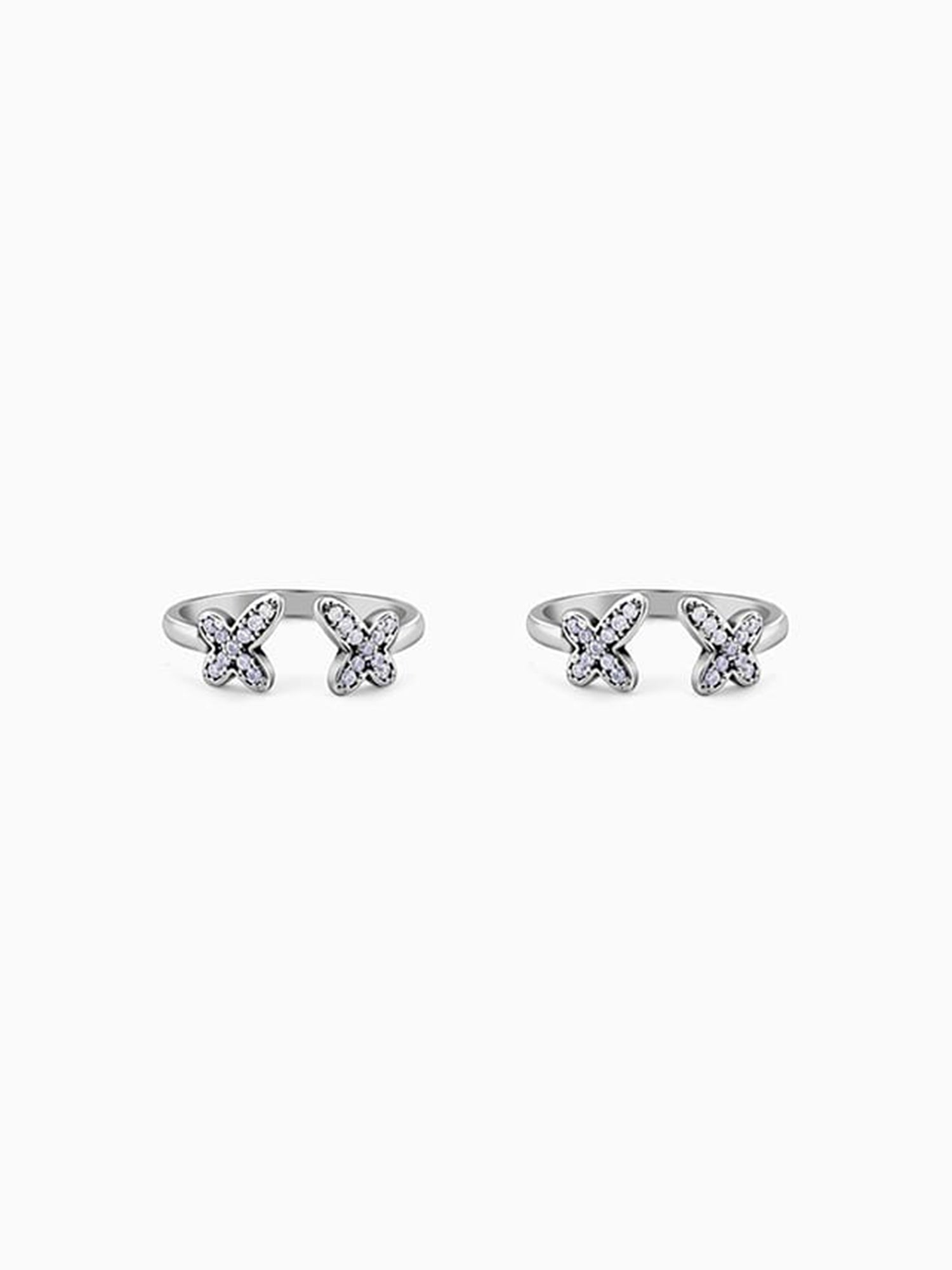 Oxidised Silver Titli Toe Rings