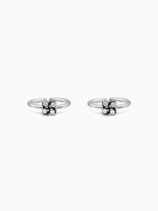 Oxidised Silver Rajni Toe Rings