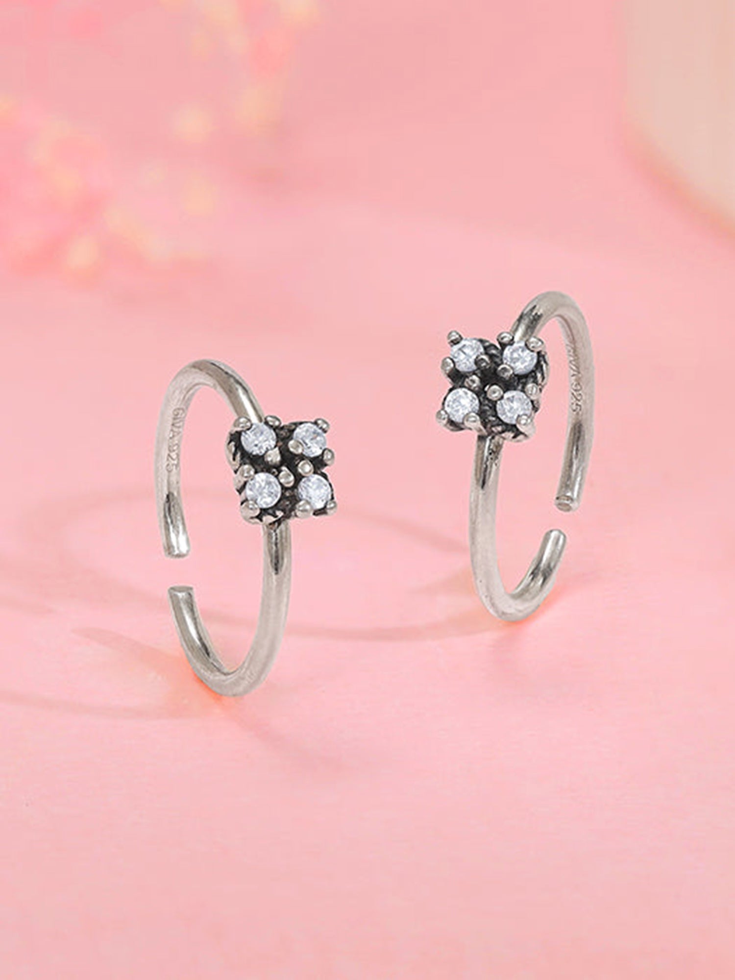 Oxidised Silver Rajni Toe Rings
