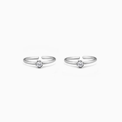Oxidised Silver Mariam Toe Rings