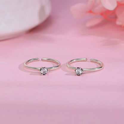 Oxidised Silver Mariam Toe Rings