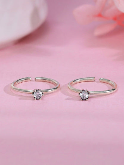Oxidised Silver Mariam Toe Rings