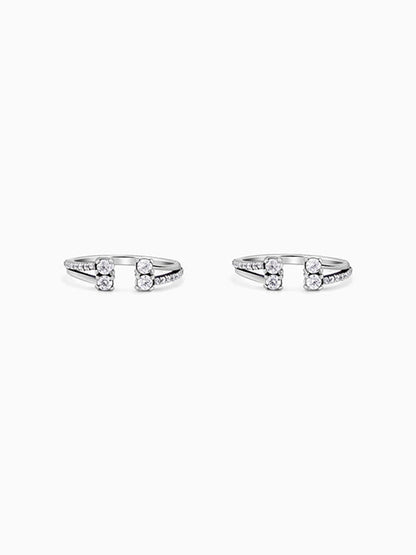 Oxidised Silver Chahat Toe Rings