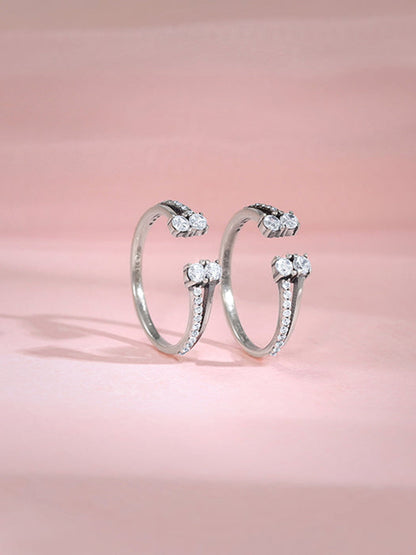 Oxidised Silver Chahat Toe Rings