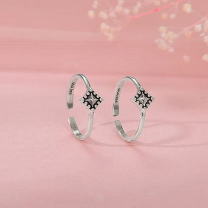 Oxidised Silver Kishori Toe Rings