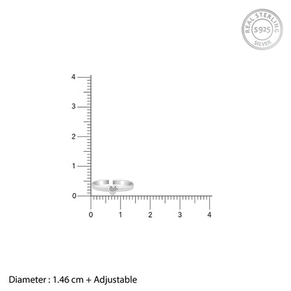 Oxidised Silver Heart Toe Rings
