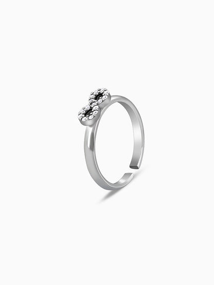 Oxidised Silver Elegant Infinity Toe Rings