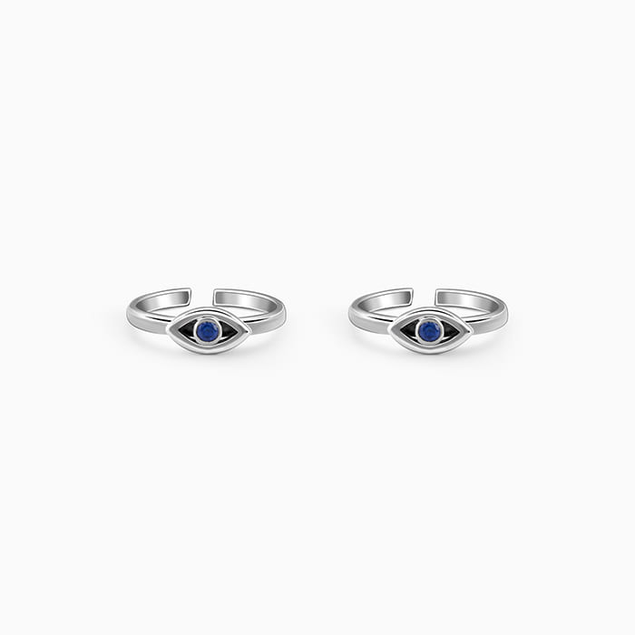 Oxidised Silver Naina Toe Rings