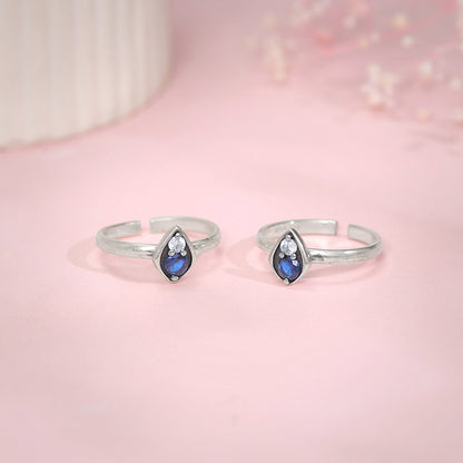 Oxidised Silver Arsh Toe Rings