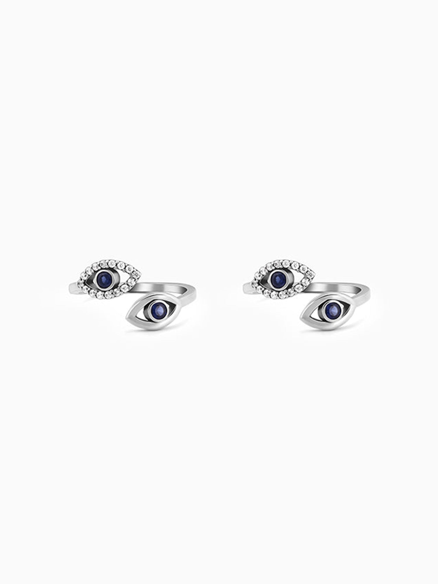 Oxidised Silver Evil Eye Toe Rings