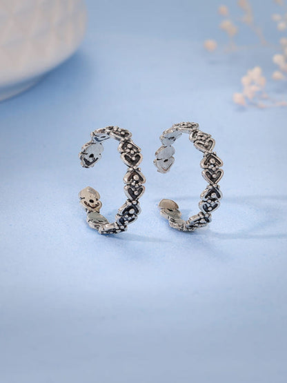 Oxidised Silver Manvi Toe Rings