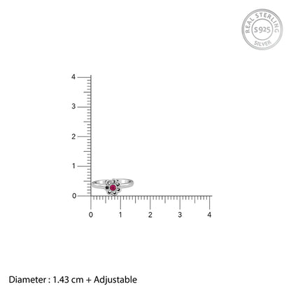 Oxidised Silver Floral Glam Toe Rings