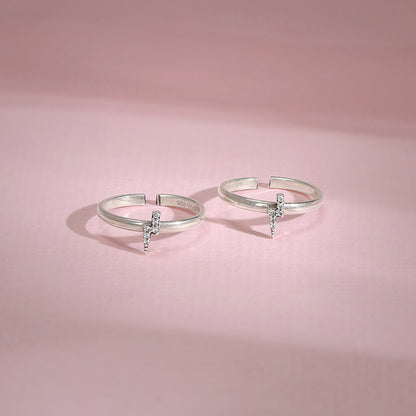 Silver Diljeet Toe Rings